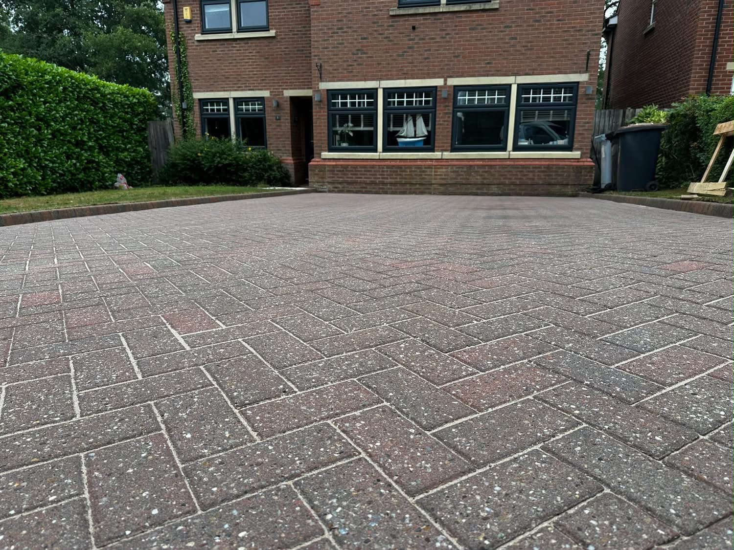 Brindle block paving driveway cleaned