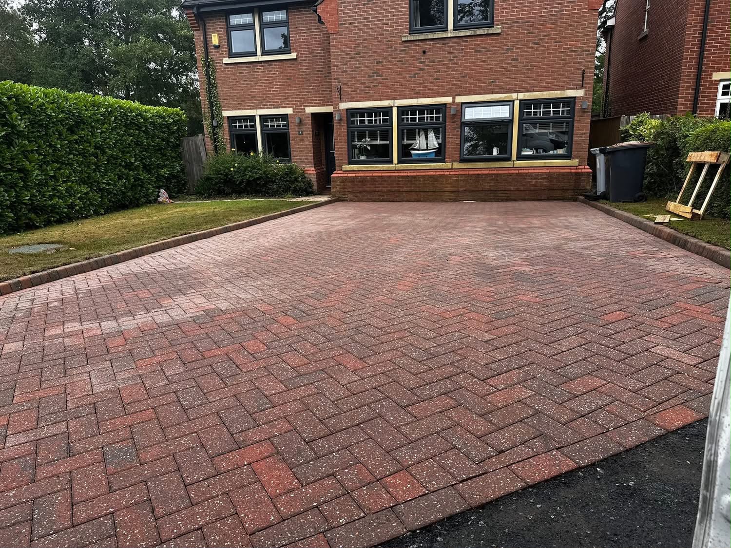 Block paving driveway restored in Crewe